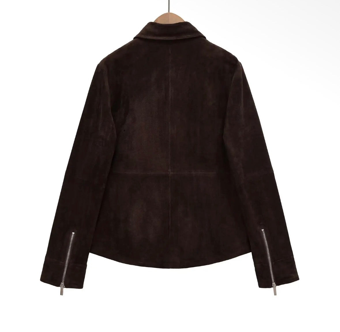 Brown Jacket | Lapel Suede Jacket