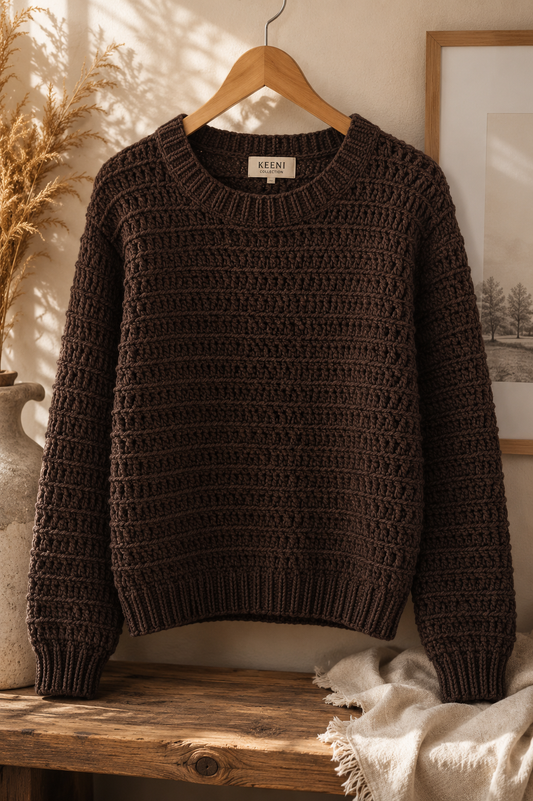 Teddy Brown Handmade Sweater