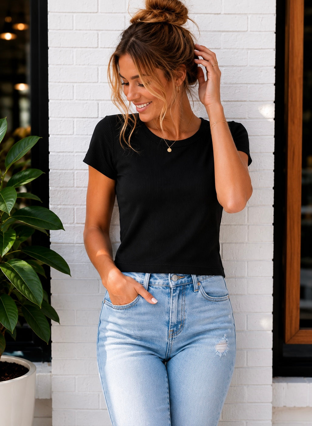 Ribbed Essential Tee