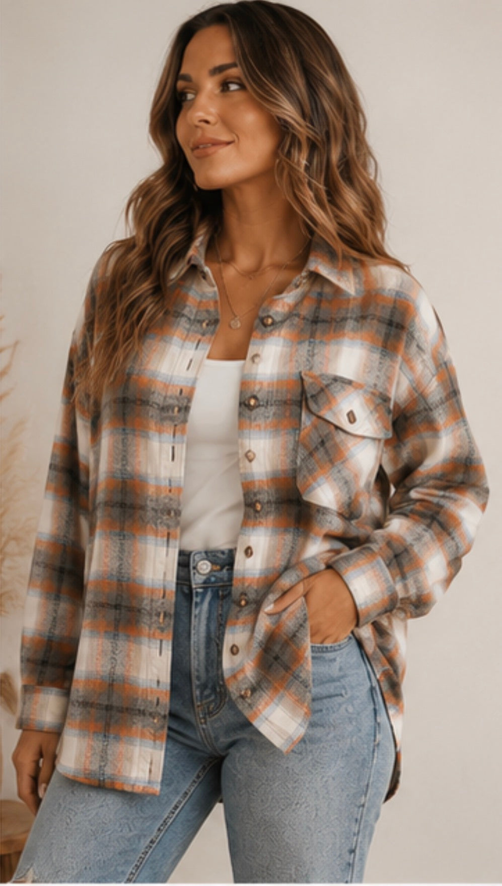 Cool Breeze | Plaid Shacket