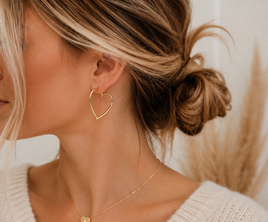 All Hearts | 14k Gold Hoop Earrings