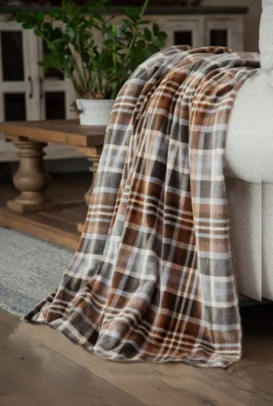 Light Autumn Plush Throw