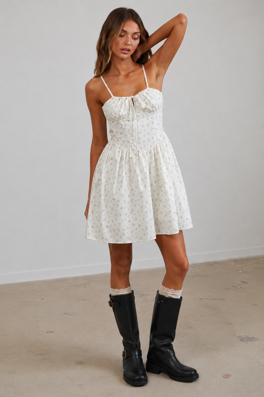 Soft Meadow Floral | Mini Dress