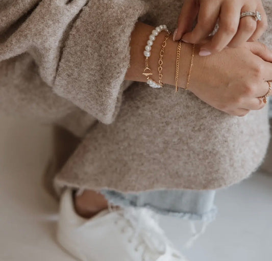 Genuine Pearl | Toggle Bracelet