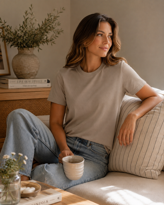 Essential Basic Cotton Blend Tee